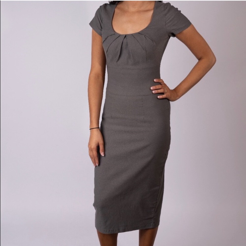 Grey Pencil Dress